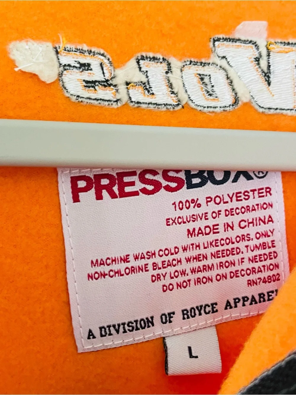 Pressbox Orange and Black Zip Fleece Jacket